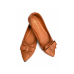 Stopy Women Pointed Toe Bow Flat Pumps - Image 4