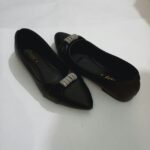 Stopy Women Crystal Bow Pointed Flat Pumps - Image 2