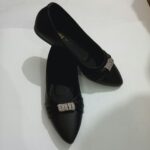 Stopy Women Crystal Bow Pointed Flat Pumps - Image 3