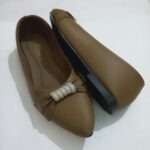 Stopy Women Crystal Bow Pointed Flat Pumps - Image 4