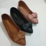 Stopy Women Pointed Toe Bow Flat Pumps