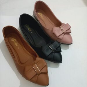 Stopy Women Pointed Toe Bow Flat Pumps
