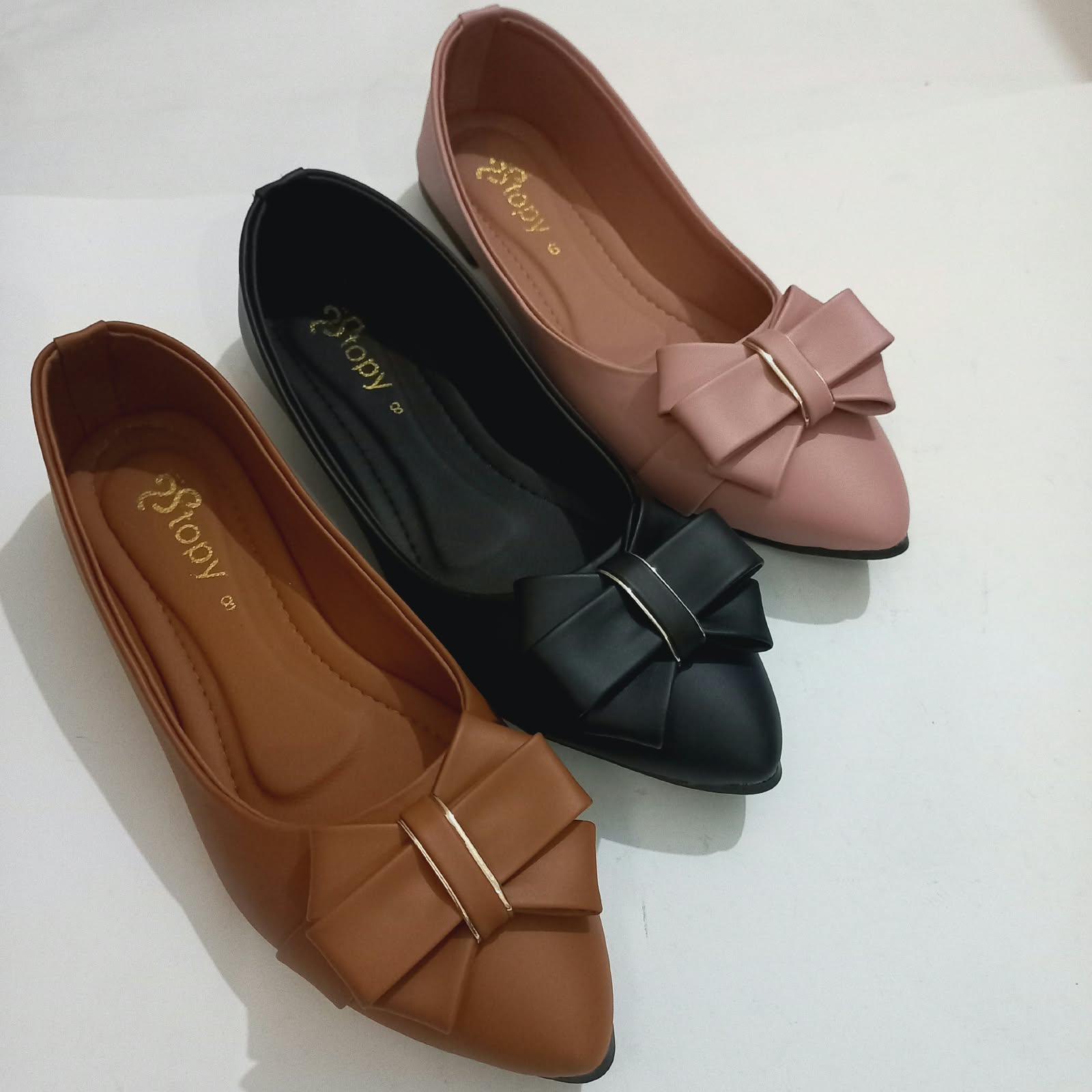 WhatsApp Image 2026-08-27 at 1.23.56 PM Stopy Women Pointed Toe Bow Flat Pumps - Image 1