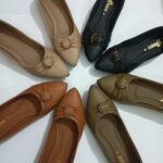 Stopy Women Pointed Toe Buckle Knot Flat Pumps