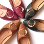 Crystal Ring Accent Pointed Flat Pumps